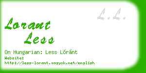 lorant less business card